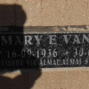 WYK Mary E., van 1936-2008