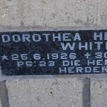 WHITE Dorothea Hendrina 1926-2002