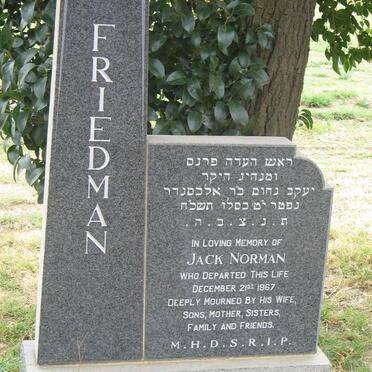 FRIEDMAN Jack Norman -1967