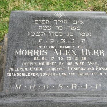 HERR Morris Alex 1917-1986