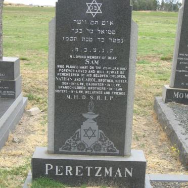 PERETZMAN Sam -1987