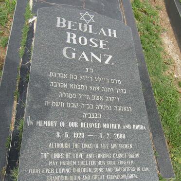 GANZ Beulah Rose 1929-2008