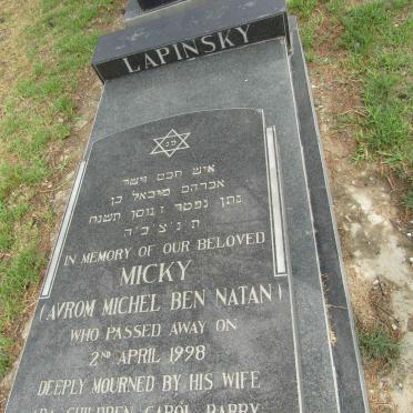 LAPINSKY Avrom Michel Ben Natan -1998