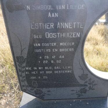 ? Esther Annette nee OOSTHUIZEN 1944-1982