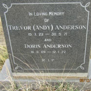ANDERSON Doris 1909-1972 :: ANDERSON Trevor 1922-1971