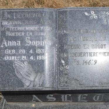 ASLETT Anna Sophia 1934-1990