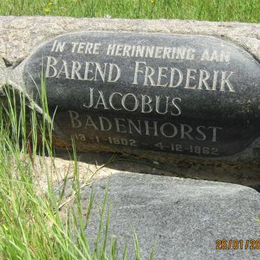 BADENHORST Barend Frederik Jacobus 1902-1962