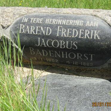 BADENHORST Barend Frederik Jacobus 1902-1962