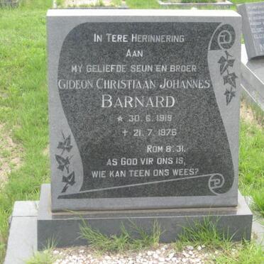 BARNARD Gideon Christiaan Johannes 1919-1976