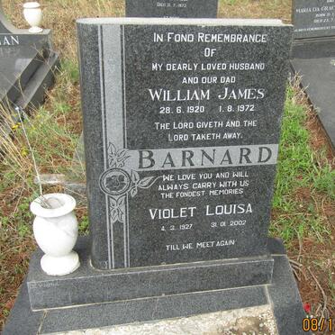 BARNARD William James 1920-1972 &amp; Violet Louisa 1927-2002