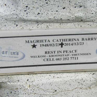 BARRY Magrieta Catherina 1948-2014