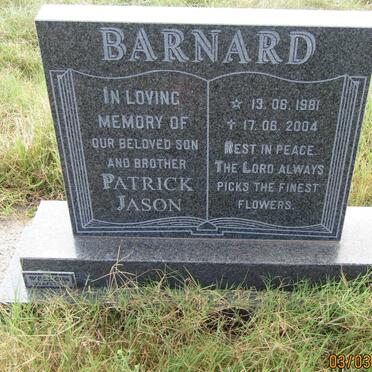 BARNARD Patrick Jason 1981-2004