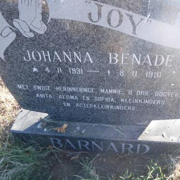 BARNARD Johanna Benade 1931-1991