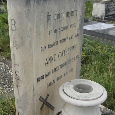 BALSTER Anne Catherine nee VAN LOGGERENBERG 1913-1968