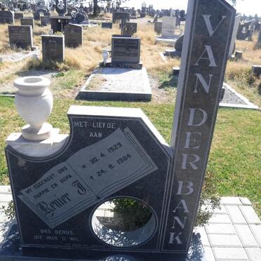 BANK Renier J., van der 1929-1984 &amp; Francina P.J.E. 1931-2011