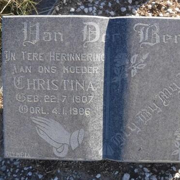 BERG Christina, van der 1907-1986