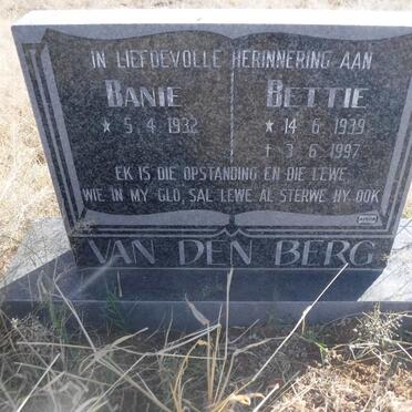 BERG Banie, van den 1932- &amp; Bettie 1939-1997