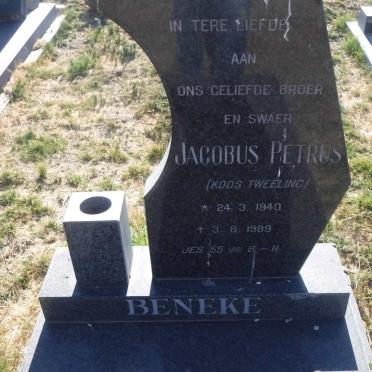 BENEKE Jacobus Petrus 1940-1989