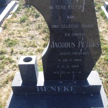BENEKE Jacobus Petrus 1940-1989