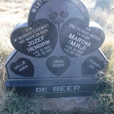 BEER Jozef Hendrik, de 1925-1995 &amp; M.H.J. 1938-2016