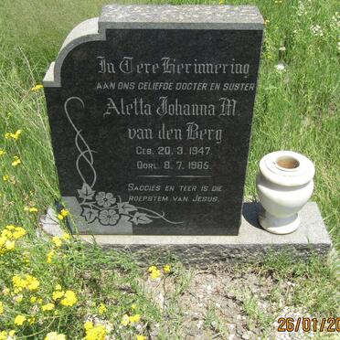 BERG Aletta Johanna M., van den 1947-1965