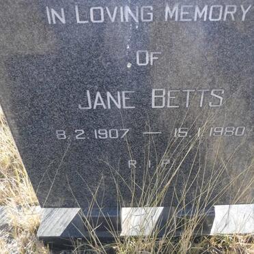 BETTS Jane 1907-1980