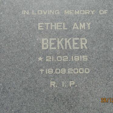 BEKKER Ethel Amy 1915-2000