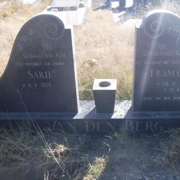 BERG Francois, van den 1924-1979 &amp; Sarie 1929-