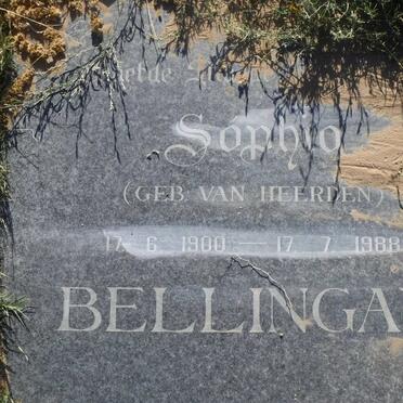 BELLINGAN Sophia nee VAN HEERDEN 1900-1988