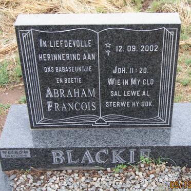 BLACKIE Abraham Francois 2002-2002