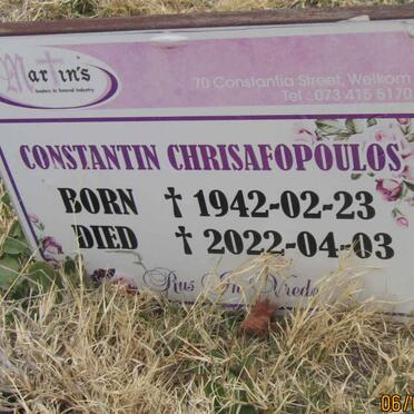 CHRISAFOPOULUS Constantin 1942-2022