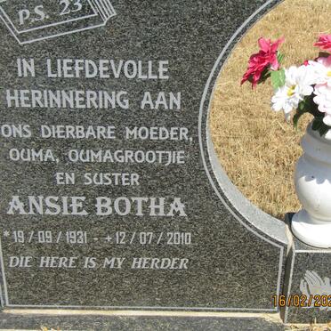 BOTHA Ansie 1931-2010