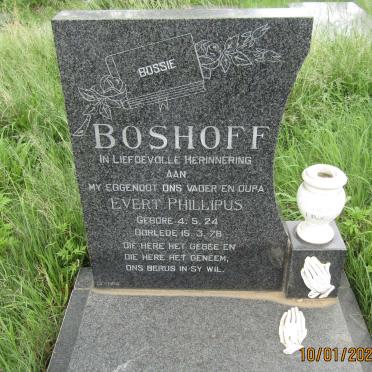 BOSHOFF Evert Phillipus 1924-1978