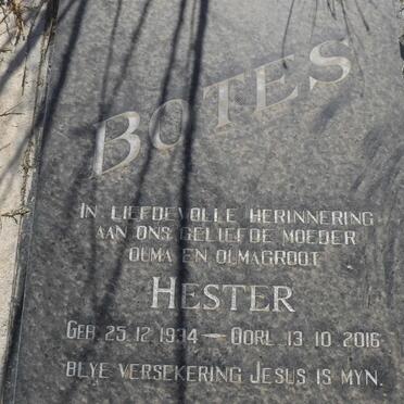 BOTES Hester 1934-2016