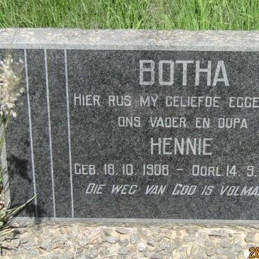 BOTHA Hennie 1908-1966