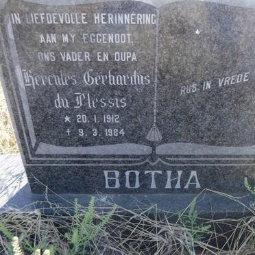 BOTHA Hercules Gerhardus du Plessis 1912-1984