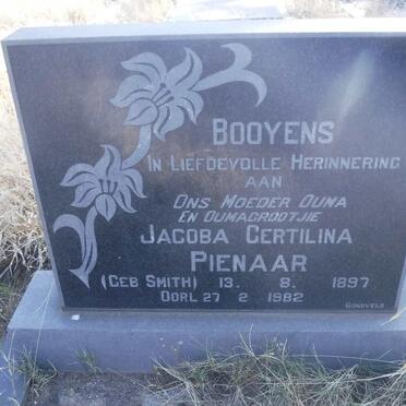 BOOYENS Jacoba Gertilina voorheen PIENAAR nee SMITH 1897-1982