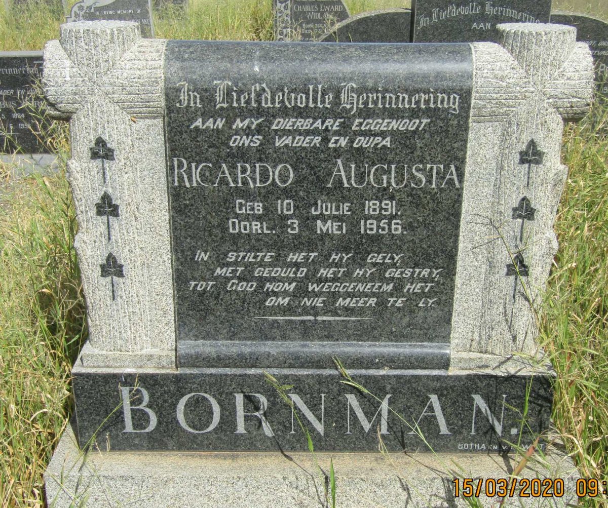 BORNMAN Ricardo Augusta 1891-1956