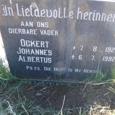 BOTHA Ockert Johannes Albertus 1923-1992