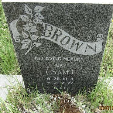 BROWN Sam 1911-1977