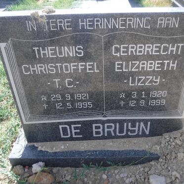 BRUYN T.C., de 1921-1995 &amp; Gerbrecht Elizabeth 1920-1999