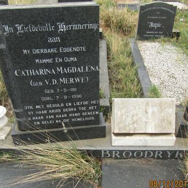 BROODRYK Cornelius Christiaan 1911-1969 &amp; Catharina Magdalena V.D. MERWE 1911-1990