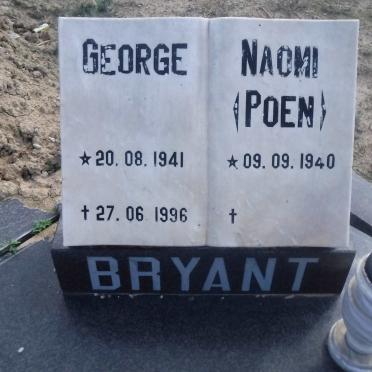 BRYANT George 1941-1996 &amp; Naomi POEN 1940-