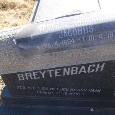 BREYTENBACH Hendrik Johannes Jacobus 1954-1979