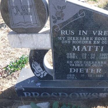 BROSDOWSKI Dieter 1934- &amp; Matti 1937-1998