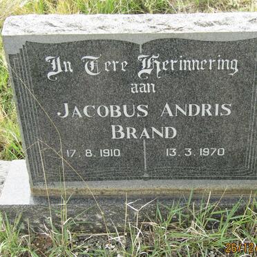 BRAND Jacobus Andris 1910-1970