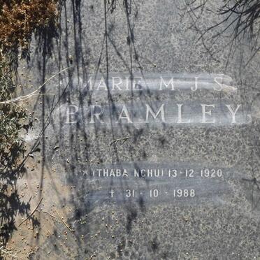 BRAMLEY M.J.S. Marie 1920-1988