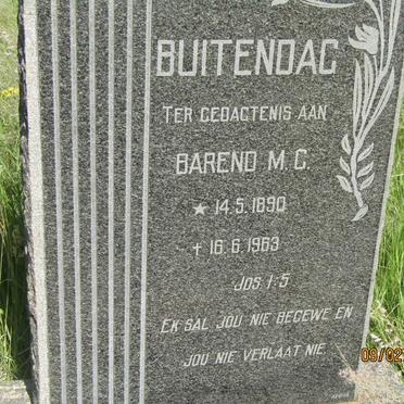 BUITENDAG Barend M.C. 1890-1963
