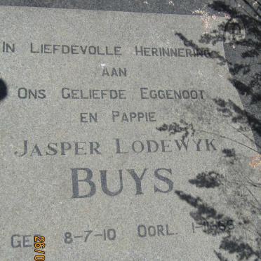BUYS Jasper Lodewyk 1910-1966
