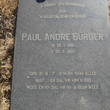 BURGER Paul Andre 1961-1980